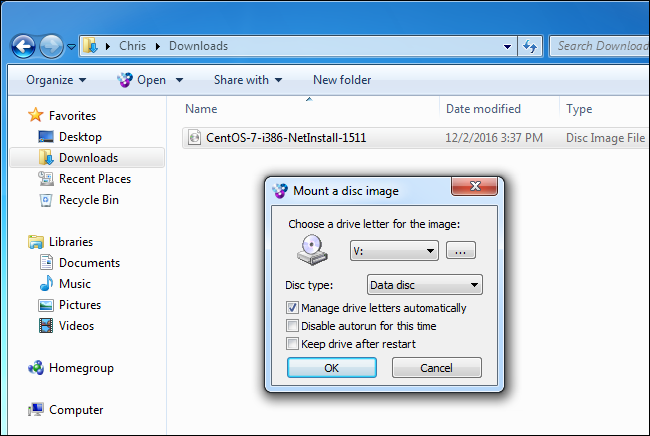Windows 7 iso file image format